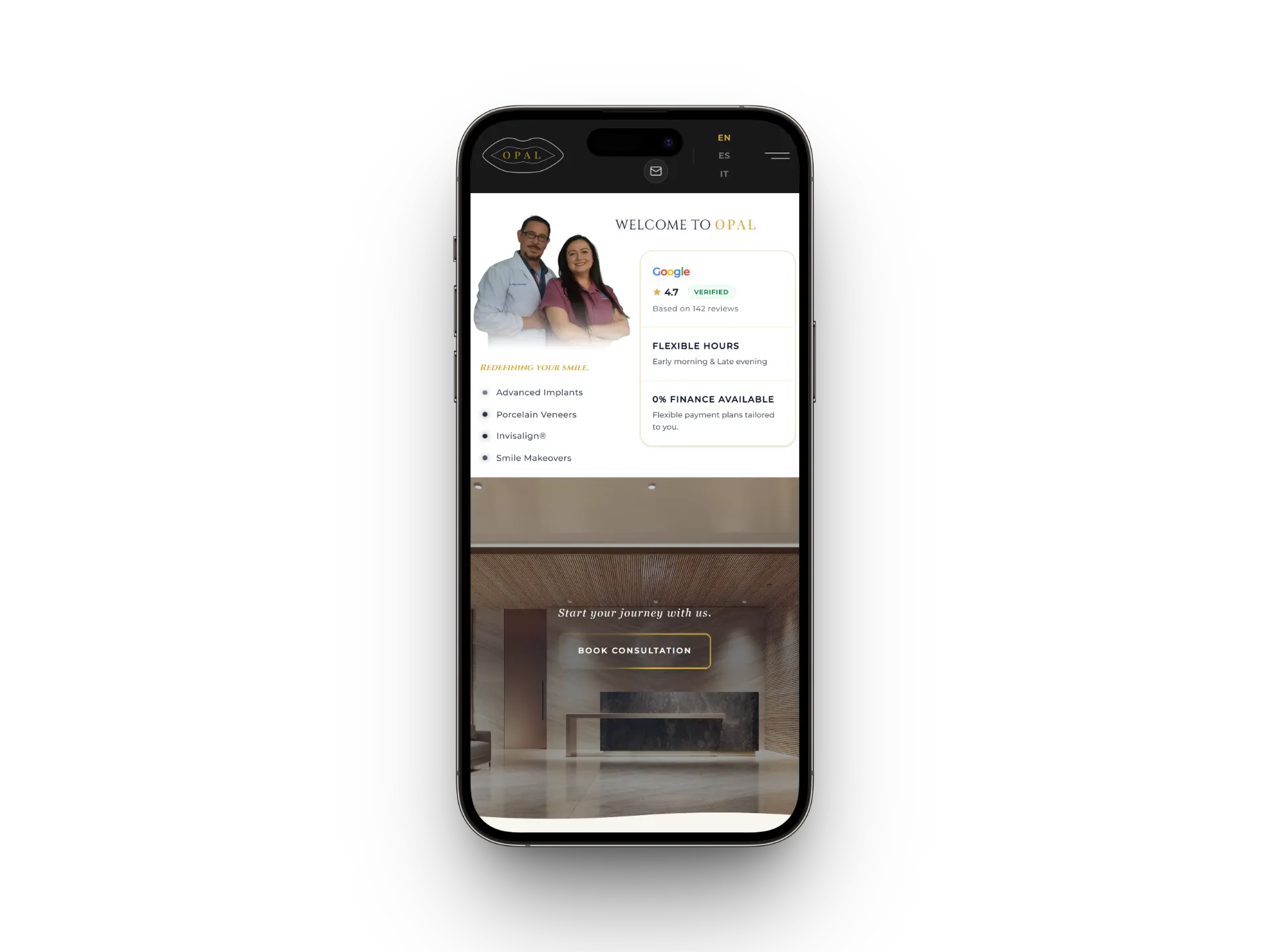 Opal Dental Clinic Mockup